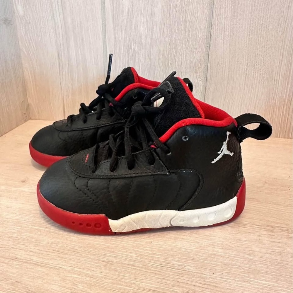 Kids Jordan Jumpman Pro Black and Red Shoes Size 7
